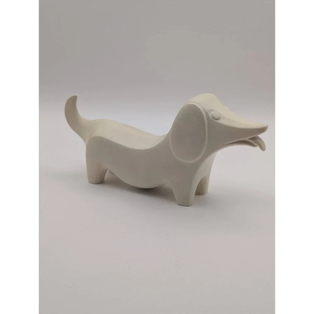 Jonathan Adler Stoneware White Matte Dachshund Dog Menagerie Figure 6